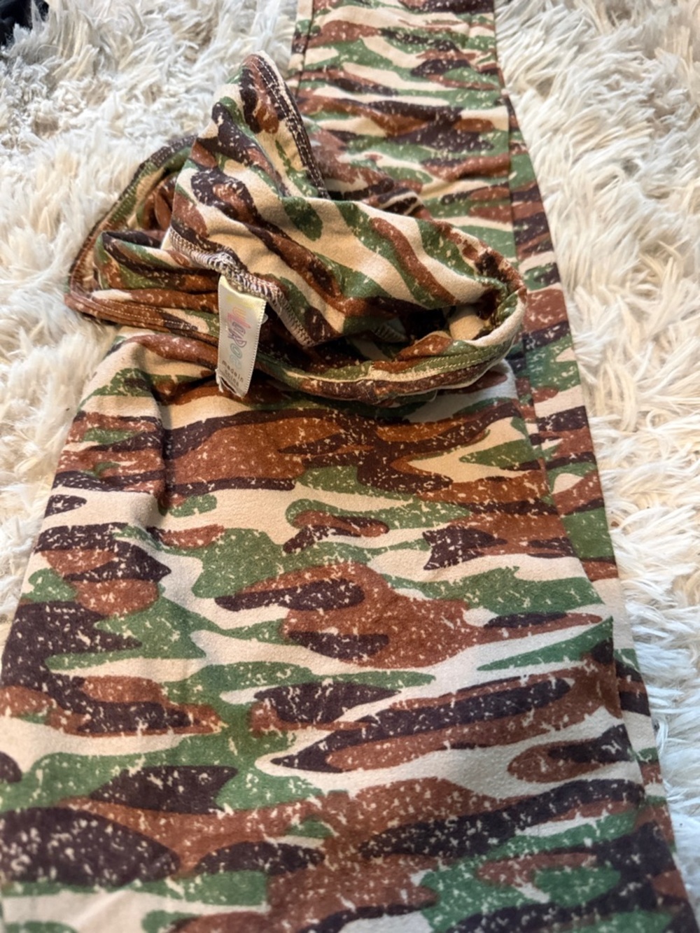 LuLaRoe Camo-Print Leggings in Green, Brown, Tan